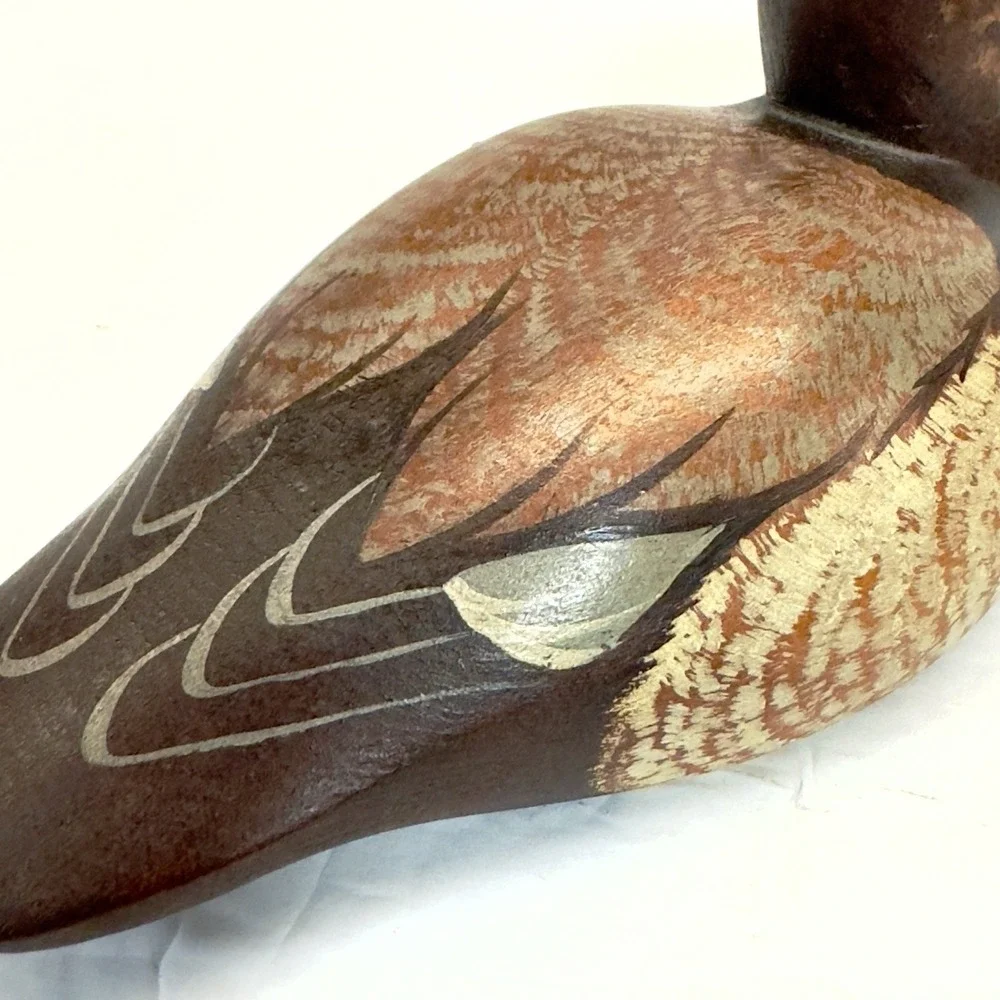 Ducks Unlimited 1984/85 Wood Duck Decoy T.J. Hooker Signed Glass Eyes #285/1500